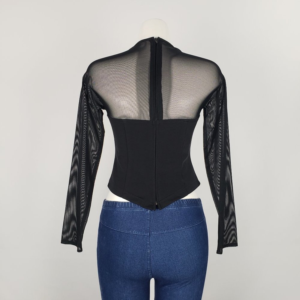 Ribkoff Trends Black Striped Top Size 8 - Picture 6 of 10